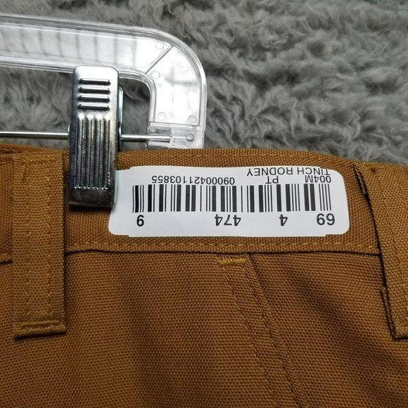 Carhartt Pants Mens 38x32 Brown High Rise Lightweight Canvas Dungaree Fit NWT - Picture 4 of 16